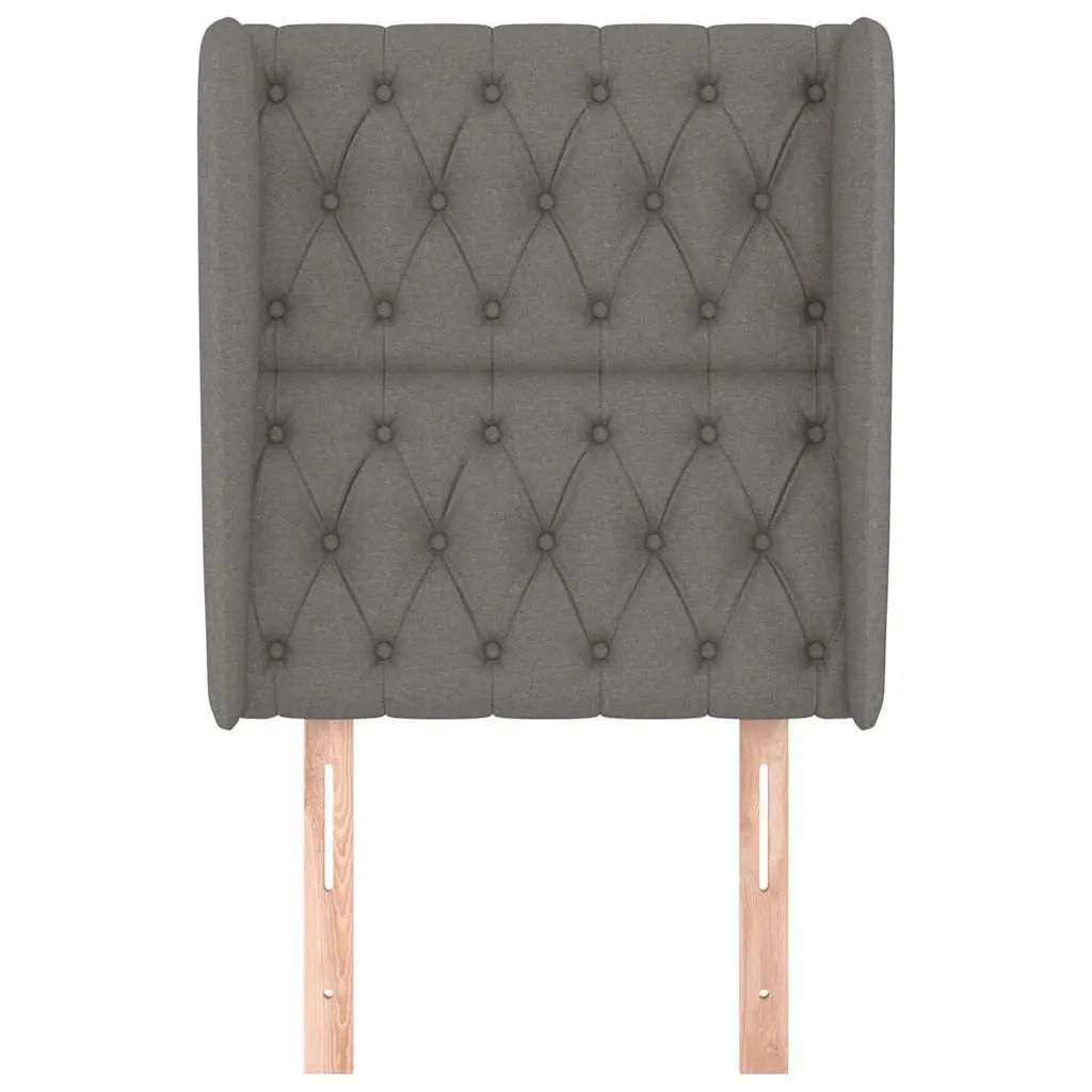 Grey Fabric Headboard with Ears, 83cm Wide