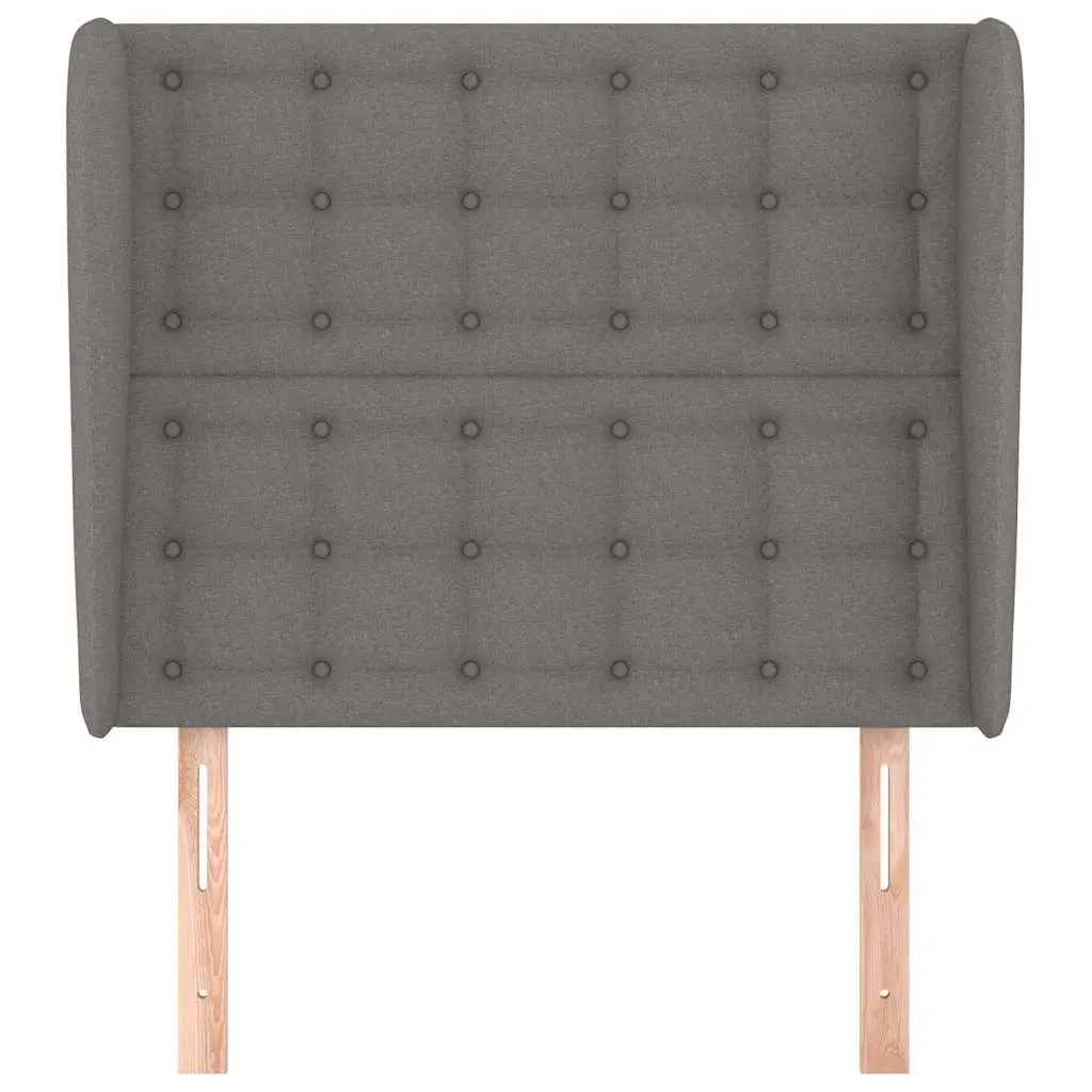 Grey Fabric Headboard with Ears 83cm Adjustable Height