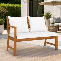 Exceptional Garden Bench 114.5cm with Cream Cushion