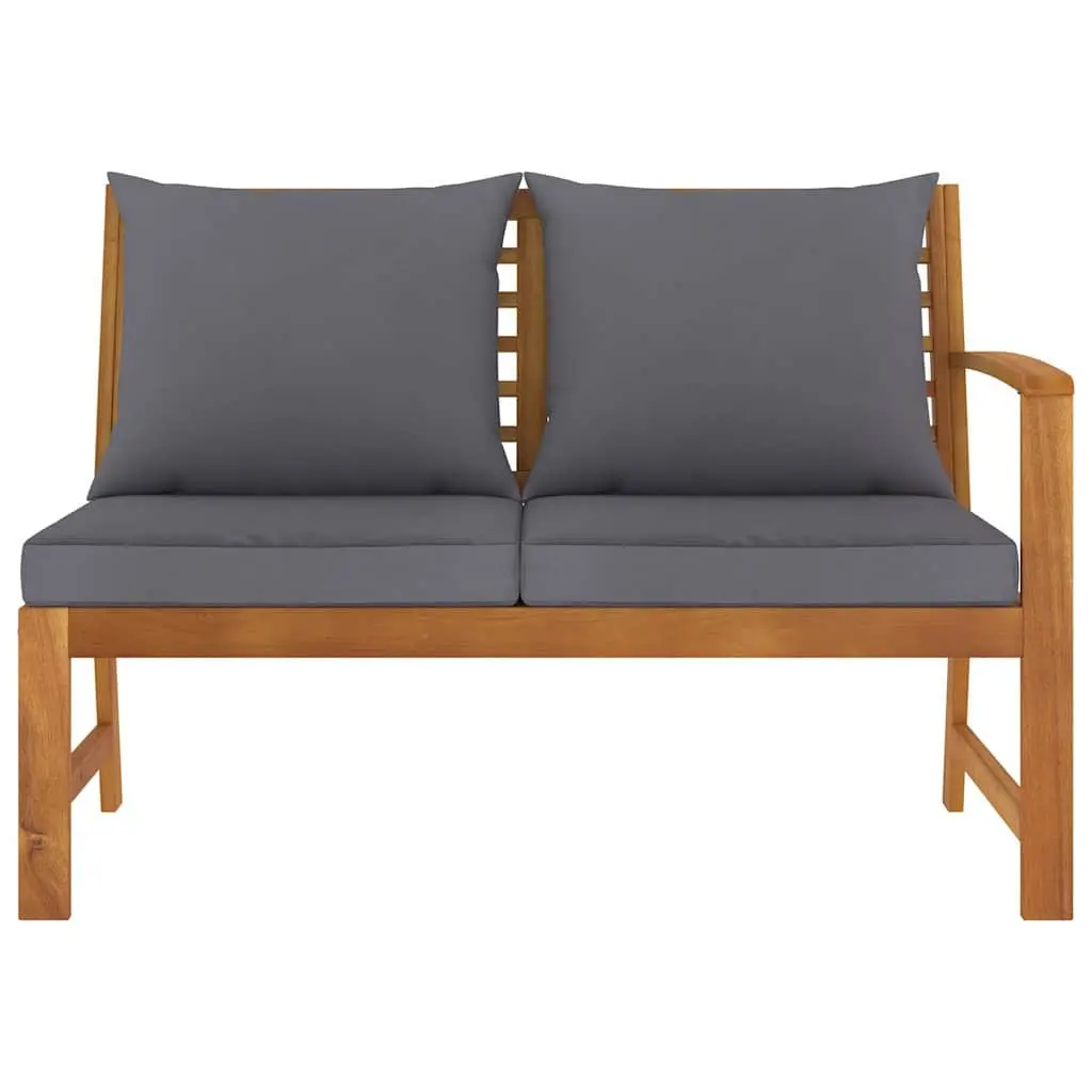 Solid Wood Garden Bench 114.5cm with Cushions