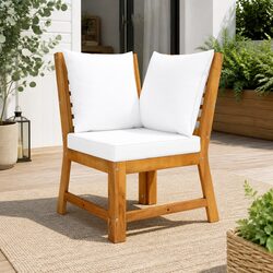 Premium Outdoor Sectional Corner Sofa in Acacia Wood