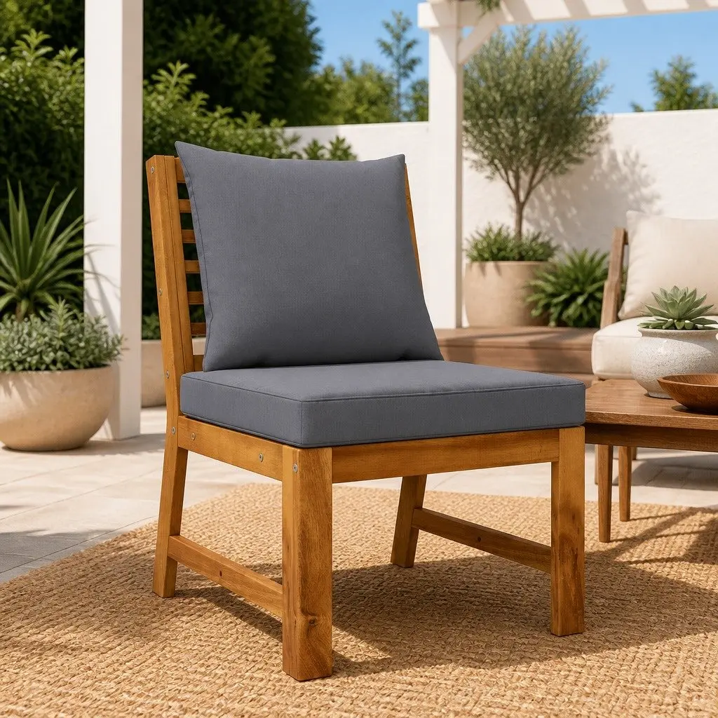 Outdoor Sectional Middle Sofa with Cushions