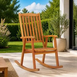 High-Quality Solid Wood Rocking Chair for Indoor and Outdoor