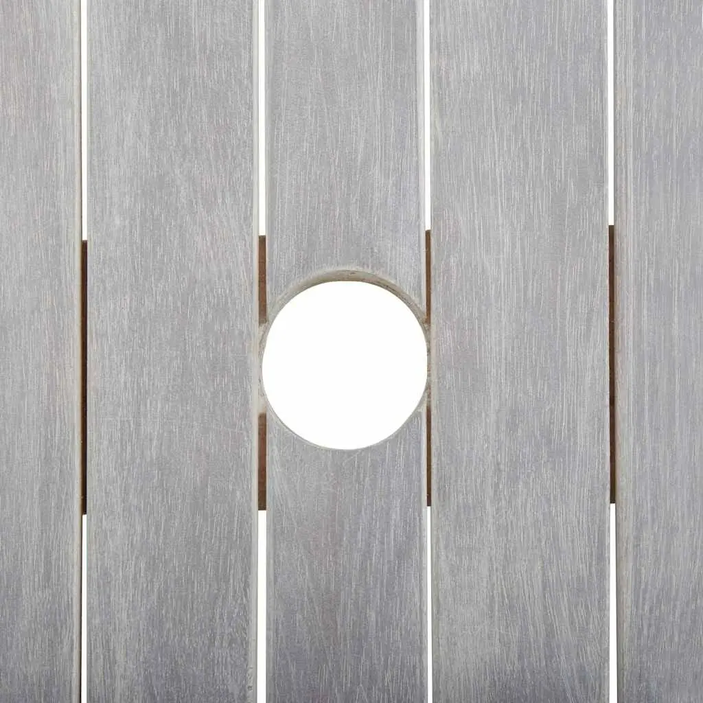 Solid Acacia Wood Garden Table in Grey Wash