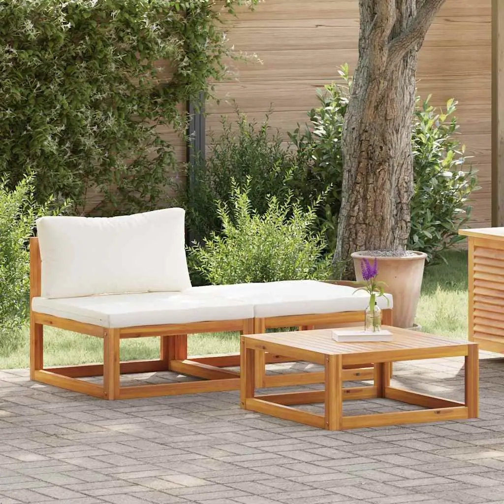 3-Piece Outdoor Sectional Sofa Set with Coffee Table