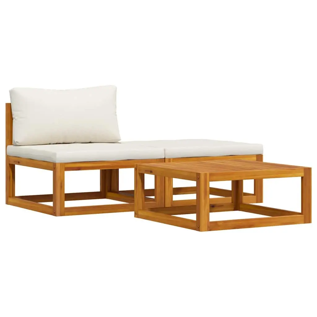 3-Piece Outdoor Sectional Sofa Set with Coffee Table