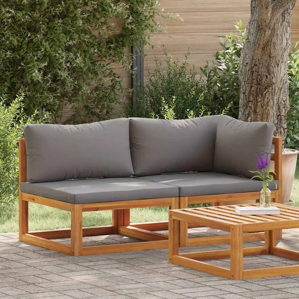 2 Piece Outdoor Sectional Sofa Set in Grey