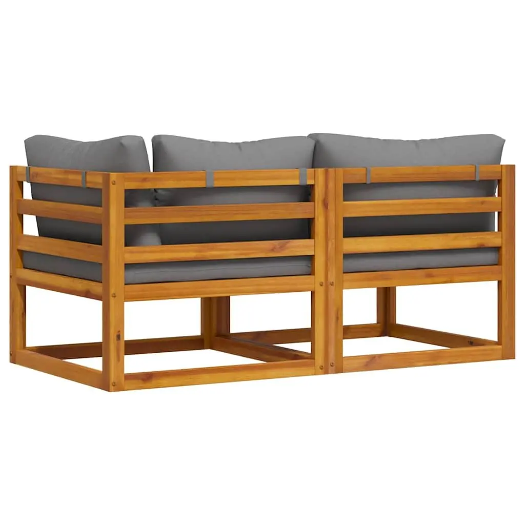 2 Piece Outdoor Sectional Sofa Set in Grey
