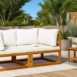 Premium Outdoor Sectional Corner Sofa with Cushions