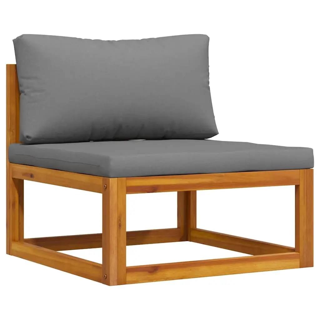 Acacia Wood Middle Sofa Module for Outdoor Comfort