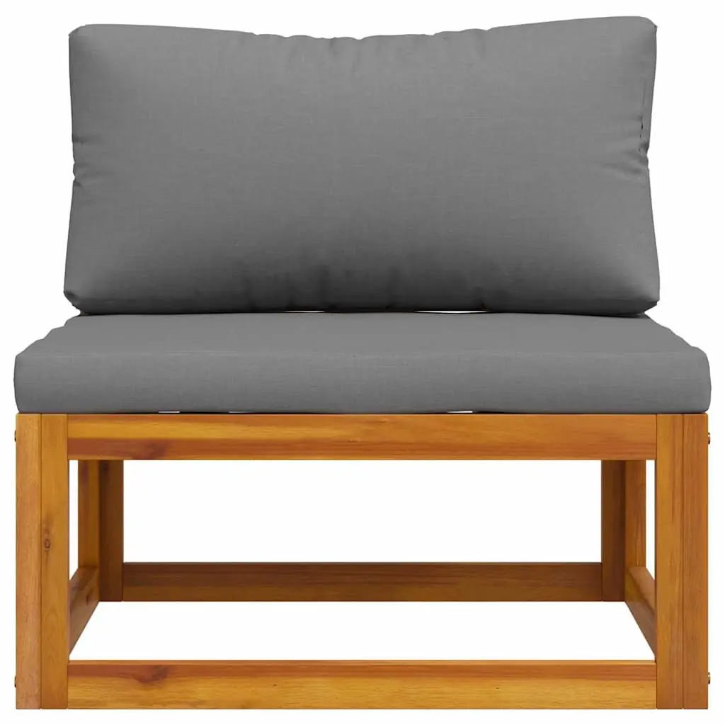 Acacia Wood Middle Sofa Module for Outdoor Comfort