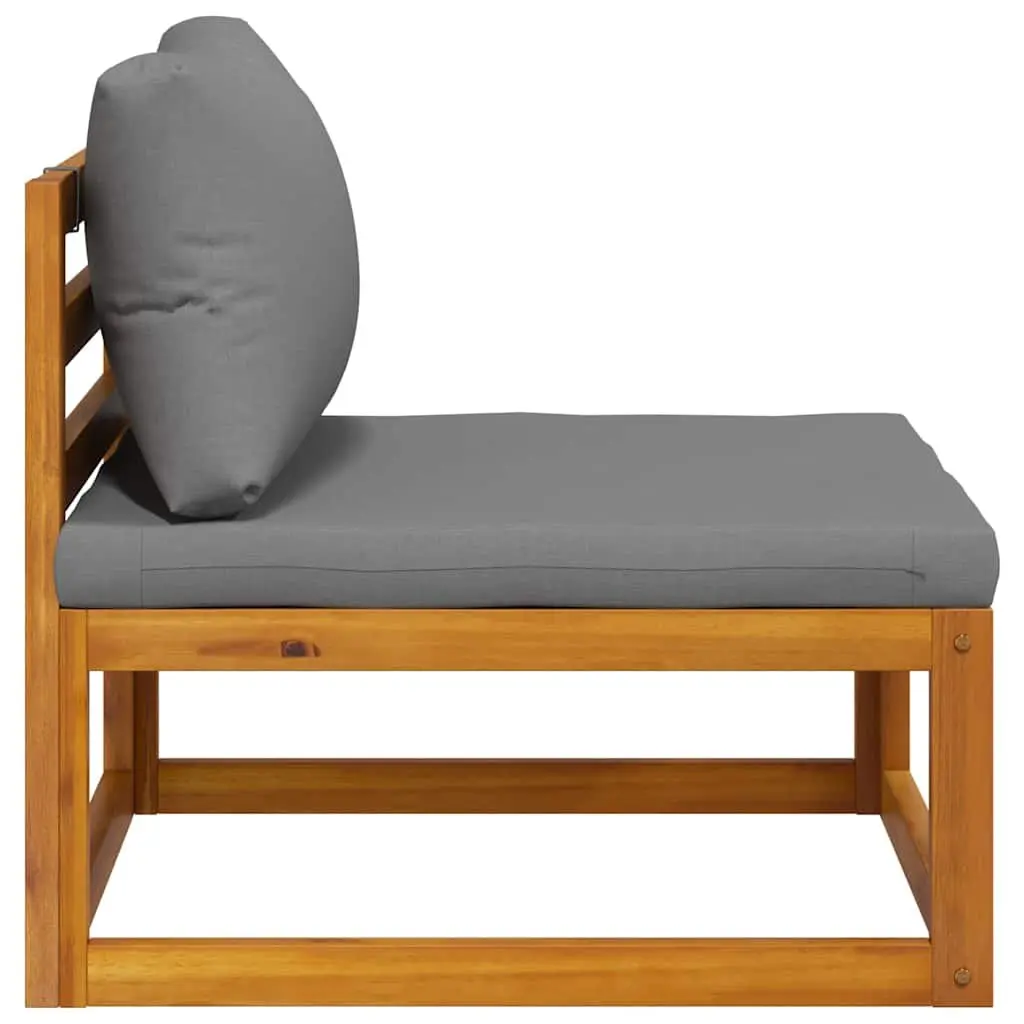Acacia Wood Middle Sofa Module for Outdoor Comfort