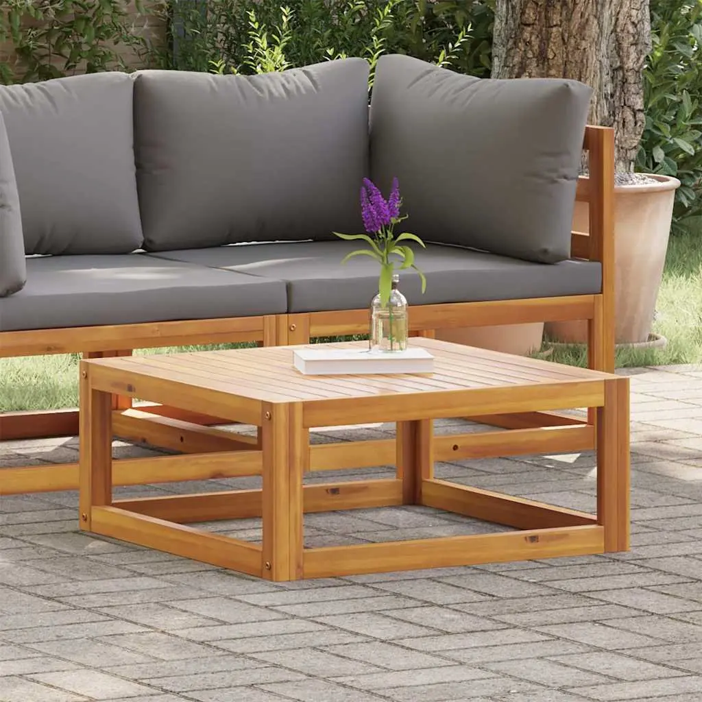 Outdoor Coffee Table Solid Acacia Wood 68x68x29 cm Brown Slatted
