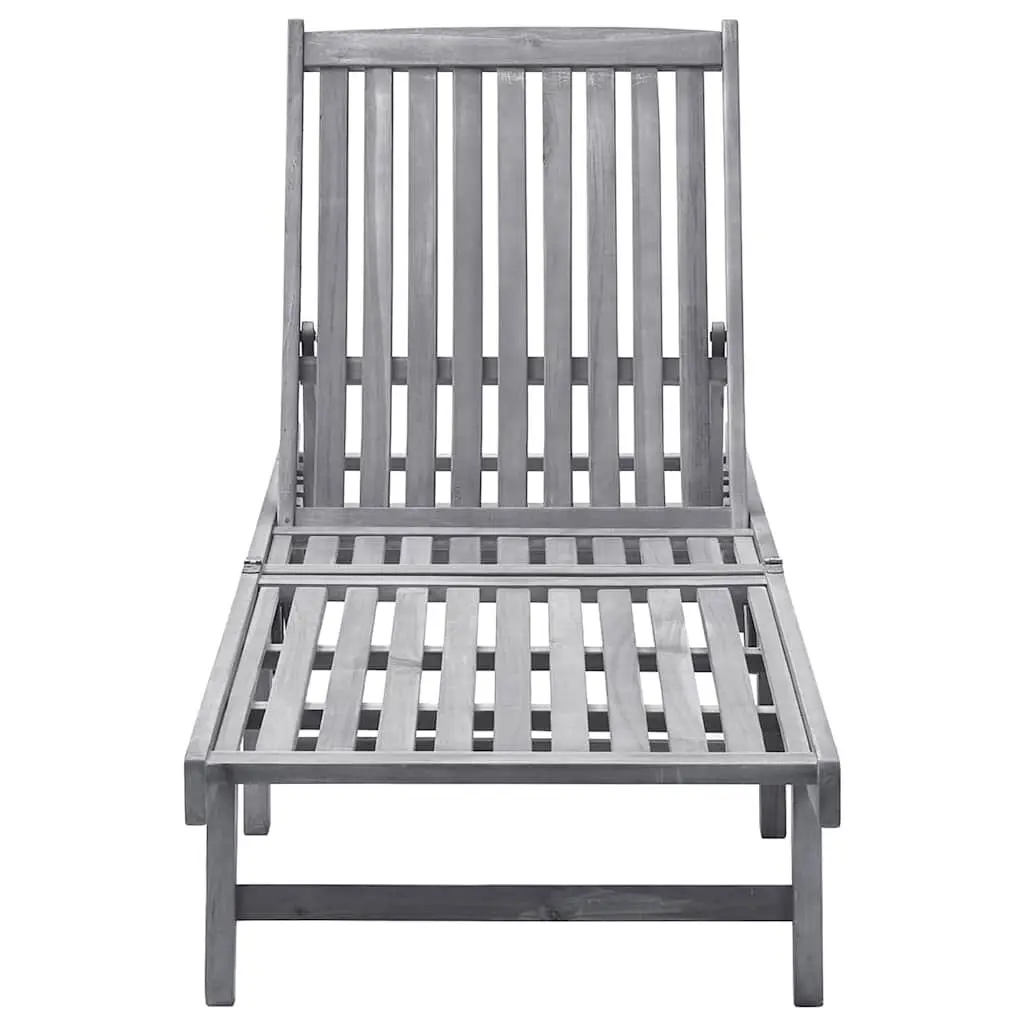 Sun Lounger Outdoor Lounge Chair Adjustable Backrest Patio Daybed with Wheels