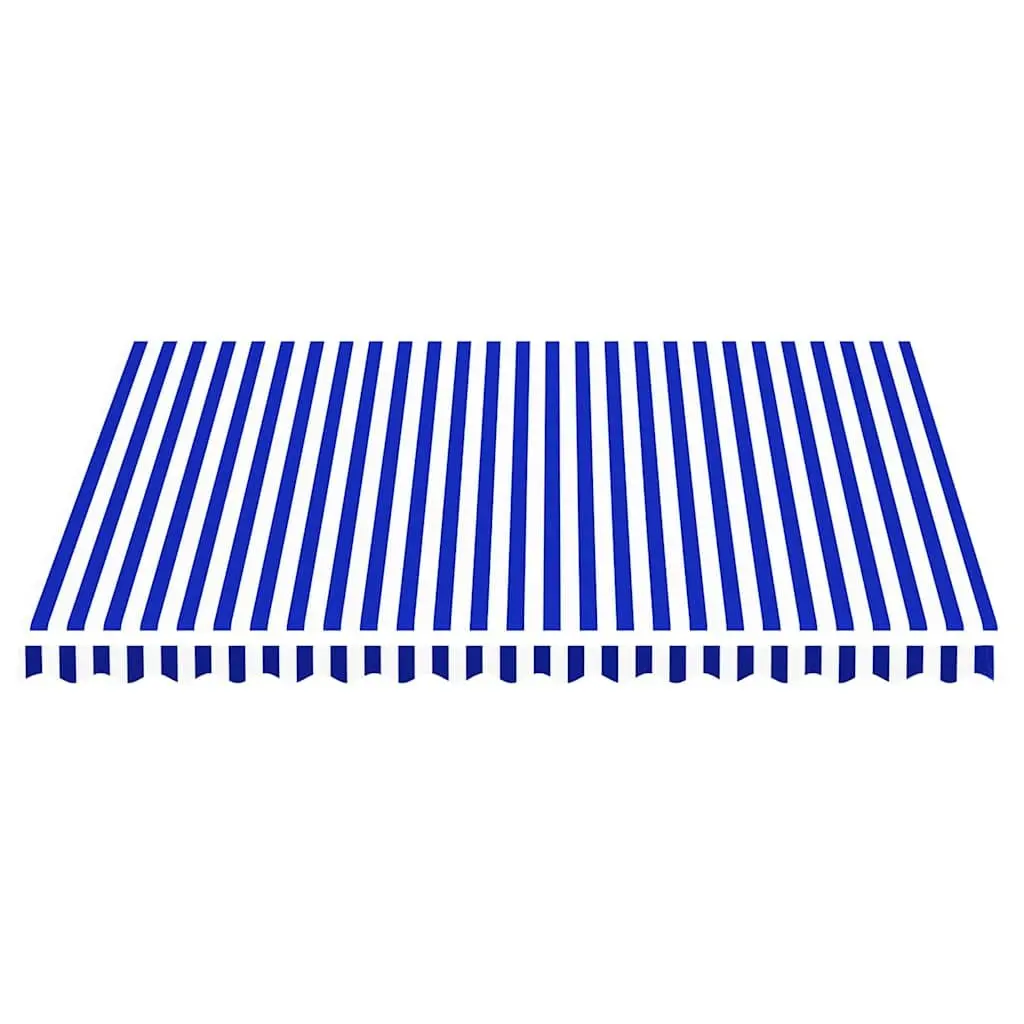 Blue and White Awning Replacement Fabric 4x3.5m
