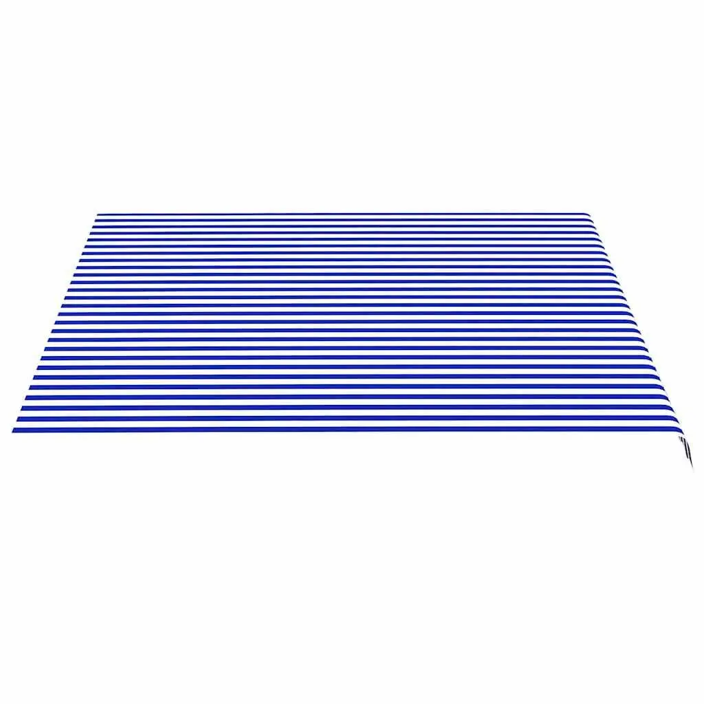 Blue and White Awning Replacement Fabric 4x3.5m