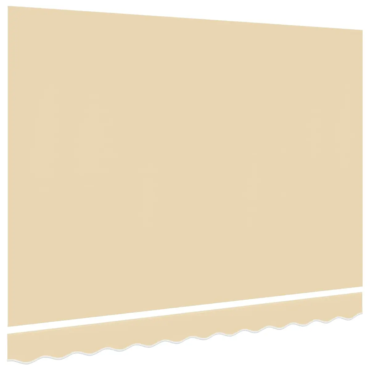 Awning Replacement Fabric Cream 4.5x3.5m Patio Garden Sunshade Top Cover