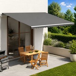 Durable Anthracite Awning Replacement Fabric 5x3.5m