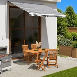 Durable Anthracite White Awning Replacement Fabric 3x2.5m