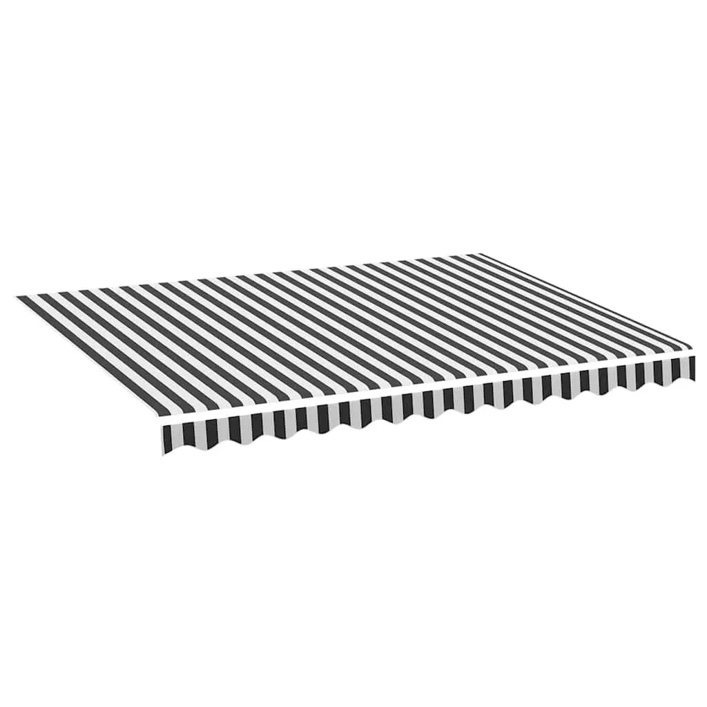 Awning Replacement Fabric in Anthracite & White