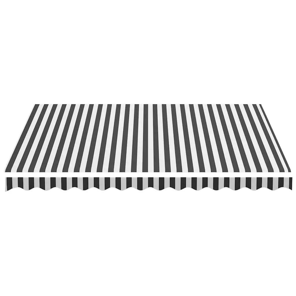 Awning Replacement Fabric in Anthracite & White