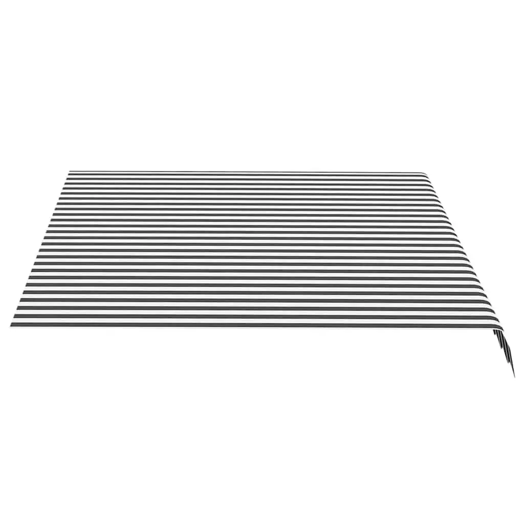 Awning Replacement Fabric in Anthracite & White