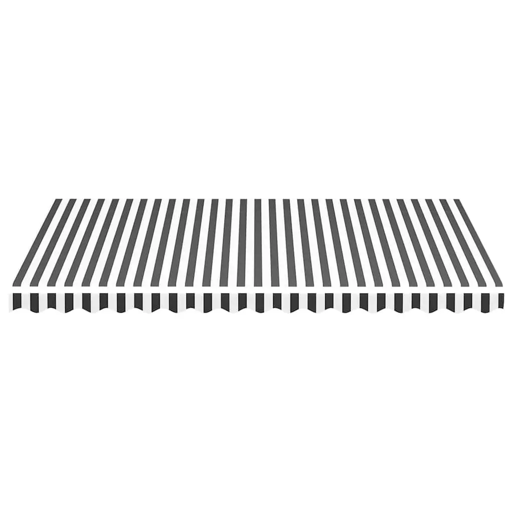 Anthracite and White Awning Fabric 4x3m