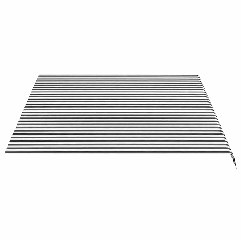 Anthracite and White Awning Fabric 4x3m