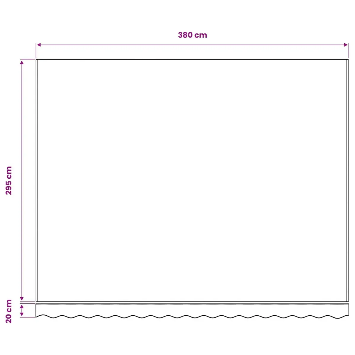 Anthracite and White Awning Fabric 4x3m