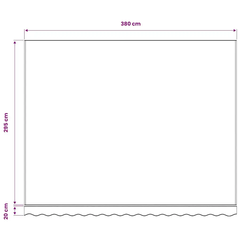 Anthracite and White Awning Fabric 4x3m