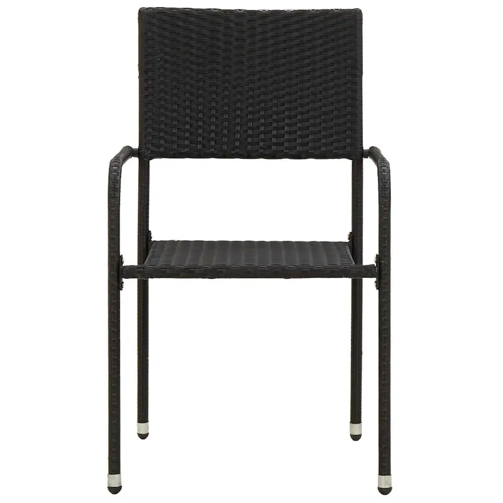 5 Piece Black Outdoor Dining Set for Patio and Garden