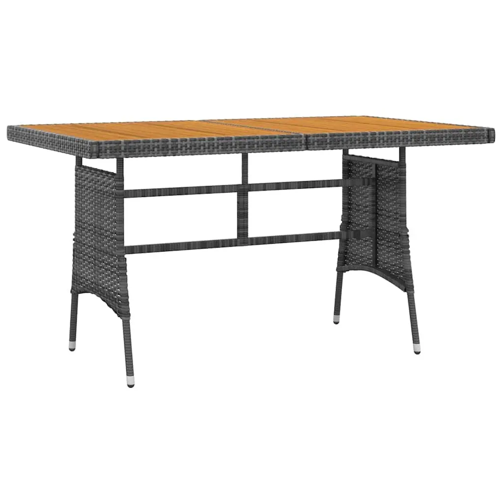 Grey Poly Rattan 5-Piece Outdoor Dining Set