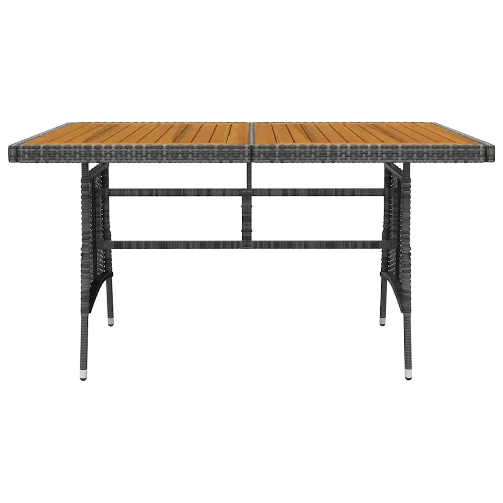 Grey Poly Rattan 5-Piece Outdoor Dining Set