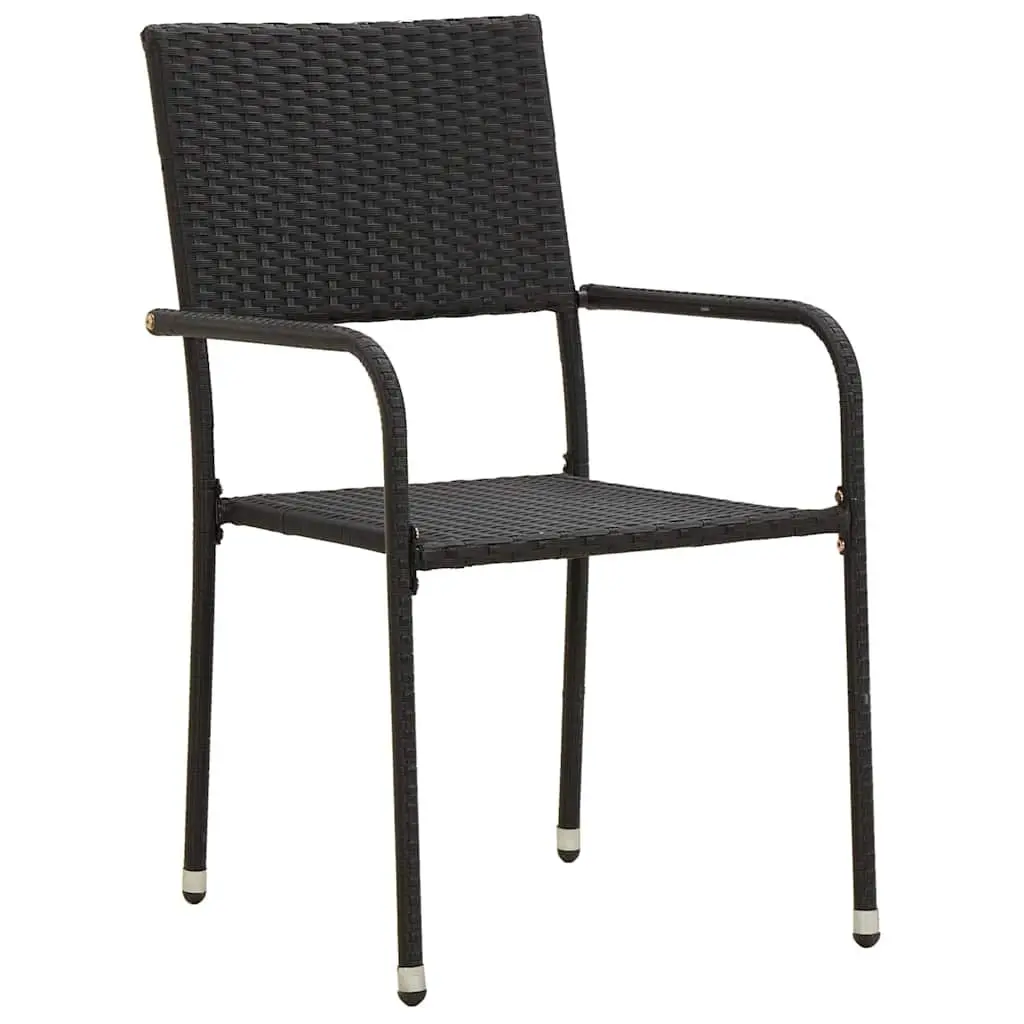 9-Piece Outdoor Dining Set in Black