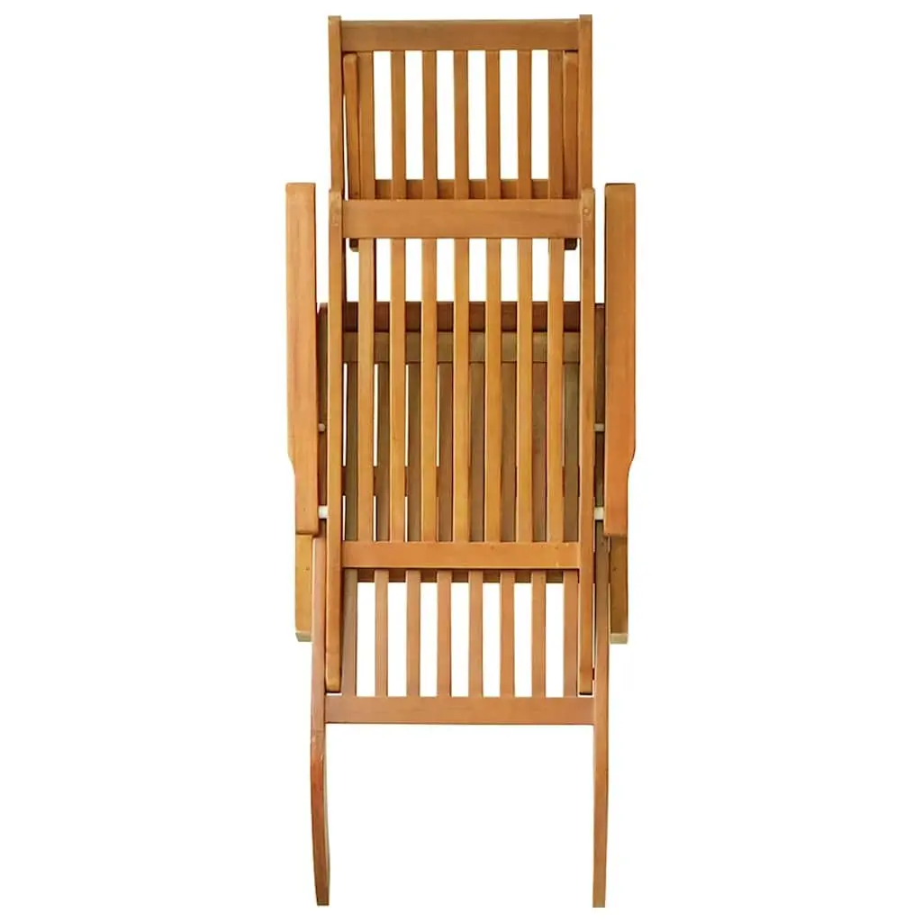 Outdoor Deck Chair with Footrest and Table