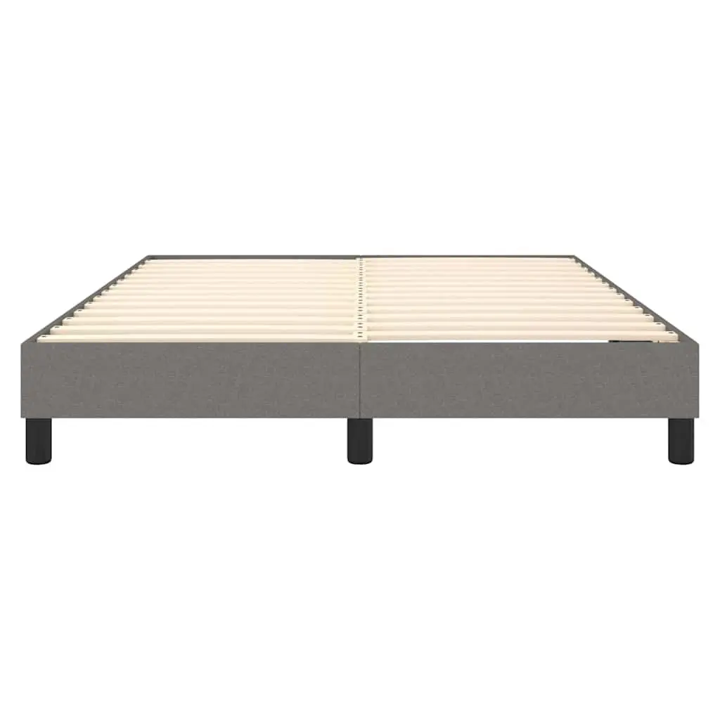 Queen Size Box Spring Bed Frame in Grey Fabric