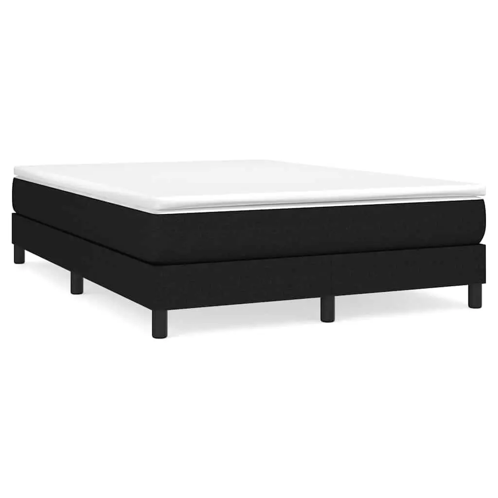 Black Fabric Queen Box Spring Bed Frame