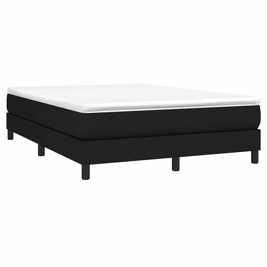 Black Fabric Queen Box Spring Bed Frame