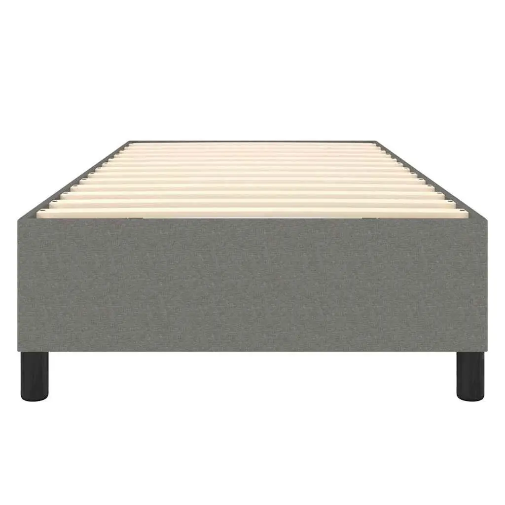 King Single Grey Fabric Box Spring Bed Frame with Support