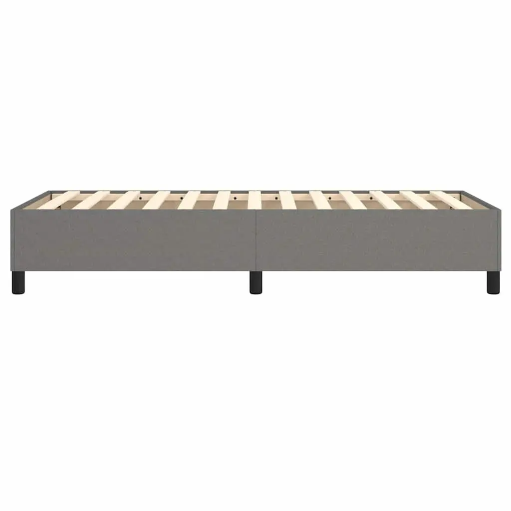 King Single Grey Fabric Box Spring Bed Frame with Support