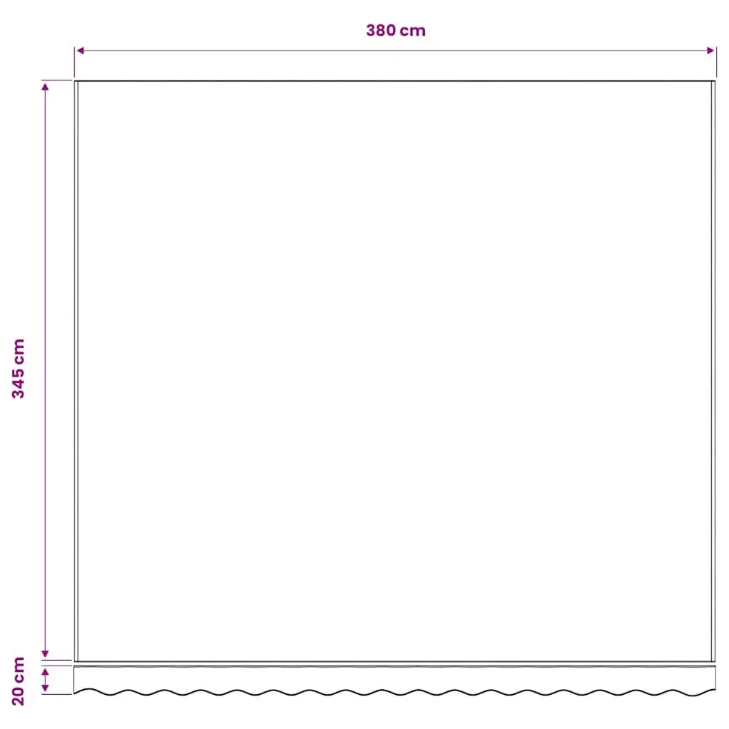 Yellow and Orange Awning Replacement Fabric 4x3.5m