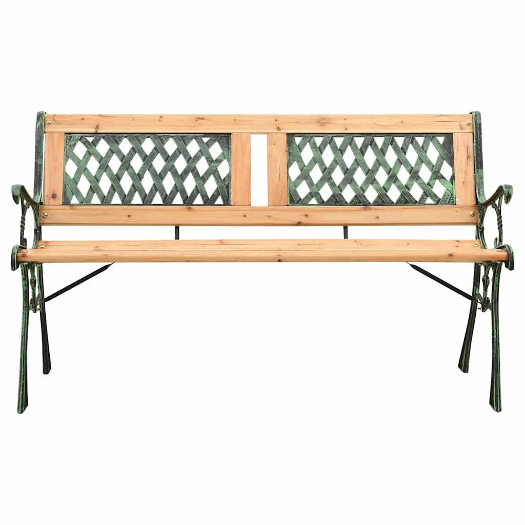 Garden Bench 122cm with Cast Iron and Wood