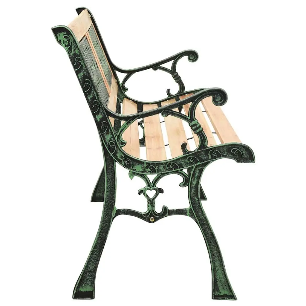 Garden Bench 122cm with Cast Iron and Wood