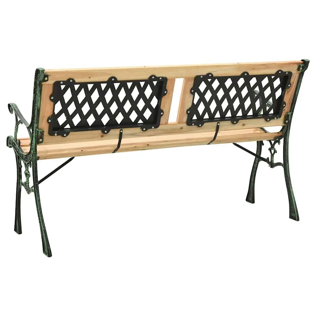 Garden Bench 122cm with Cast Iron and Wood