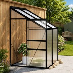 Robust Anthracite Aluminium Frame Greenhouse for Plants