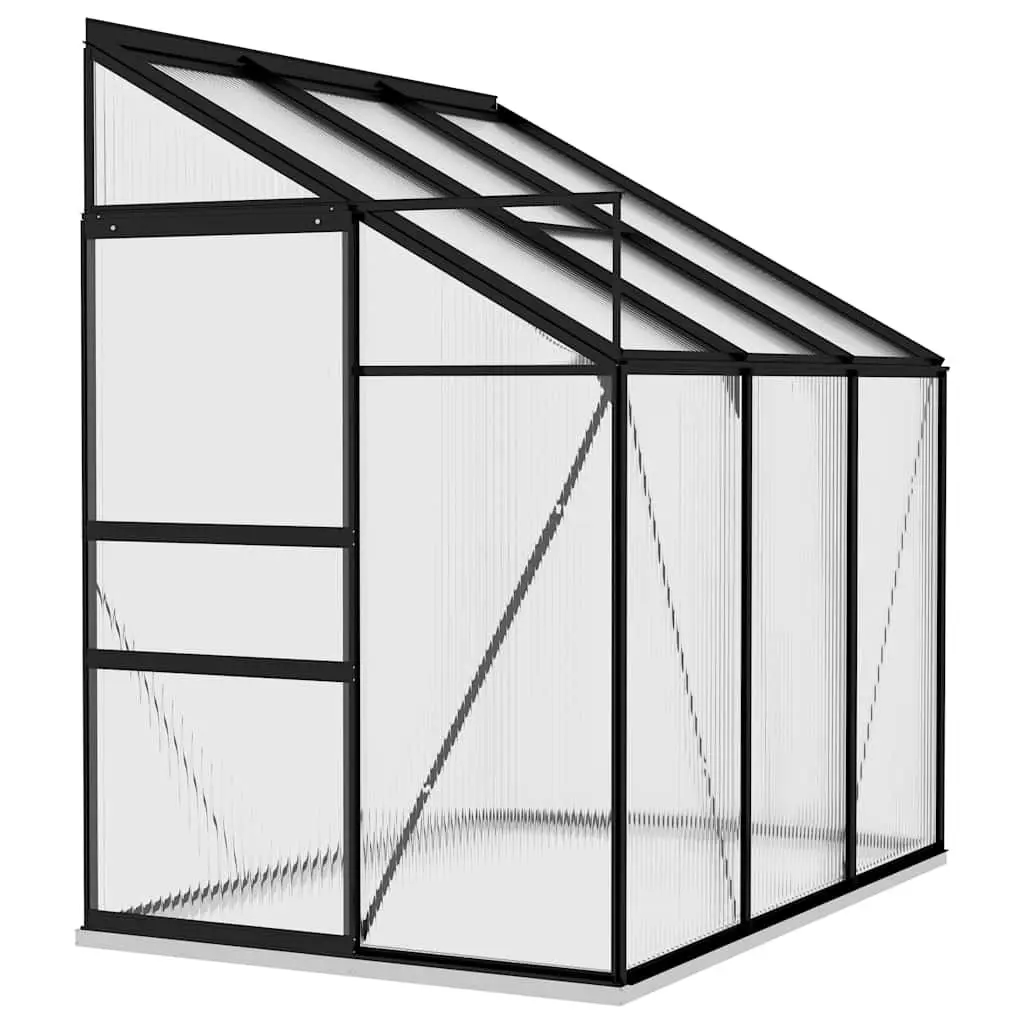 Anthracite Greenhouse with Aluminium Frame and PC Panels