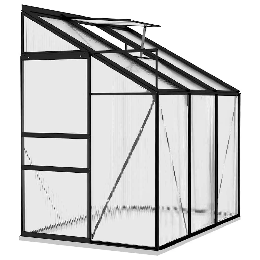 Anthracite Greenhouse with Aluminium Frame and PC Panels