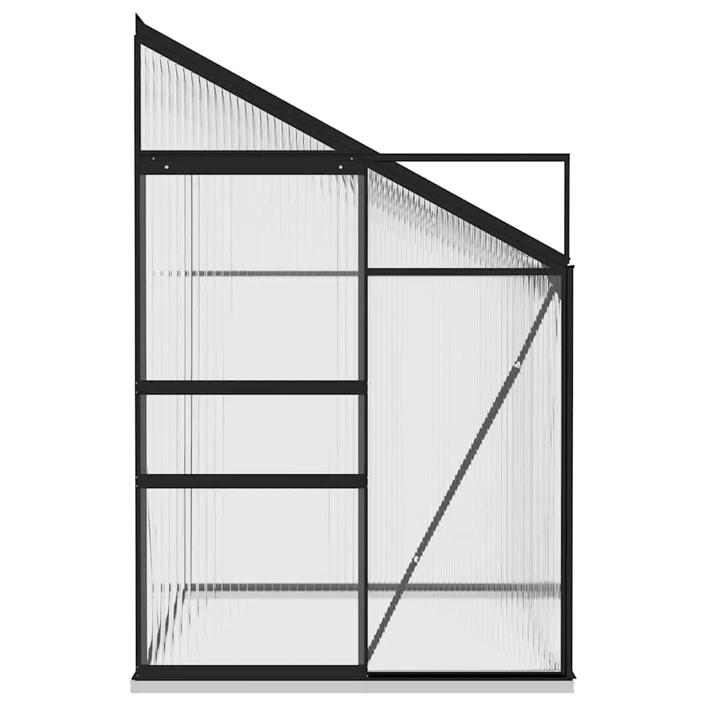 Anthracite Greenhouse with Aluminium Frame and PC Panels
