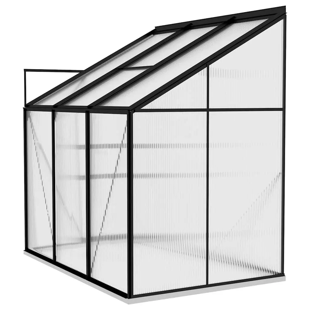 Anthracite Greenhouse with Aluminium Frame and PC Panels