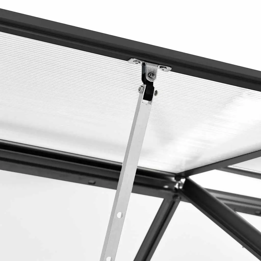 Anthracite Greenhouse with Aluminium Frame and PC Panels